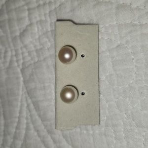White Pearl Earrings